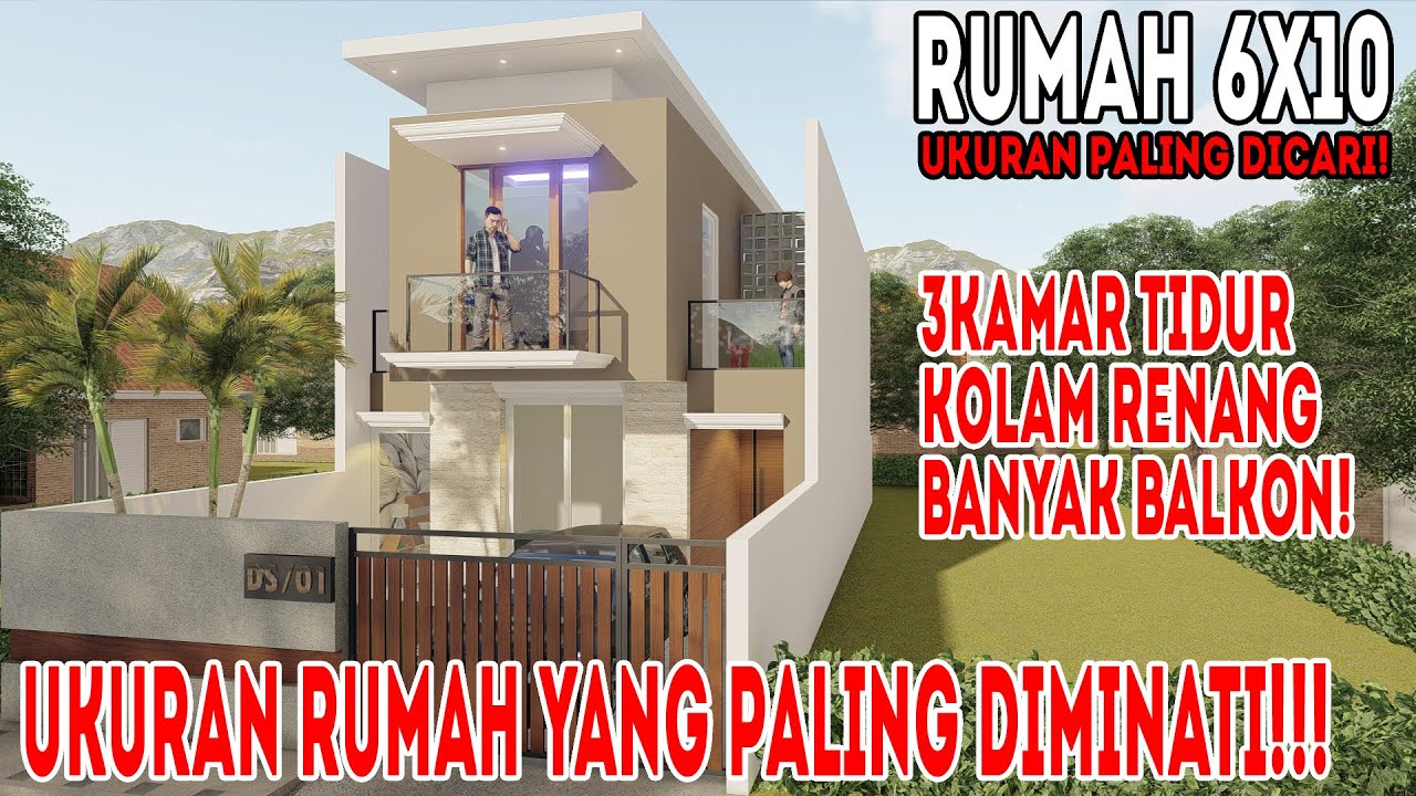 Desain rumah 6x10 yang paling banyak diminati dan dicari