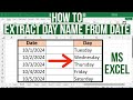 How to Extract Day Name From Date in Excel | Formula to Extract Day Name From Day in Excel