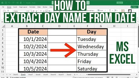 How to Extract Day Name From Date in Excel | Formula to Extract Day Name From Day in Excel