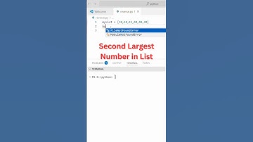 Second Largest Number in List | Python | Easy Trick