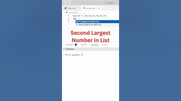 Second Largest Number in List | Python | Easy Trick