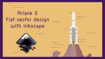 Rocket Flat Design - Inkscape - Speed art