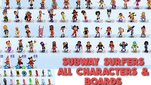 Subway surfers all characters and boards unlock