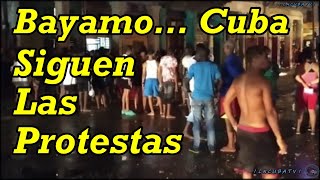 Desde Cuba Cubanos Siguen en las Calles de cuba asi esta cuba en Bayamo cubanos protestan