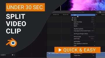 Blender Tutorial: How to Split Video Clip in Blender Video Editor