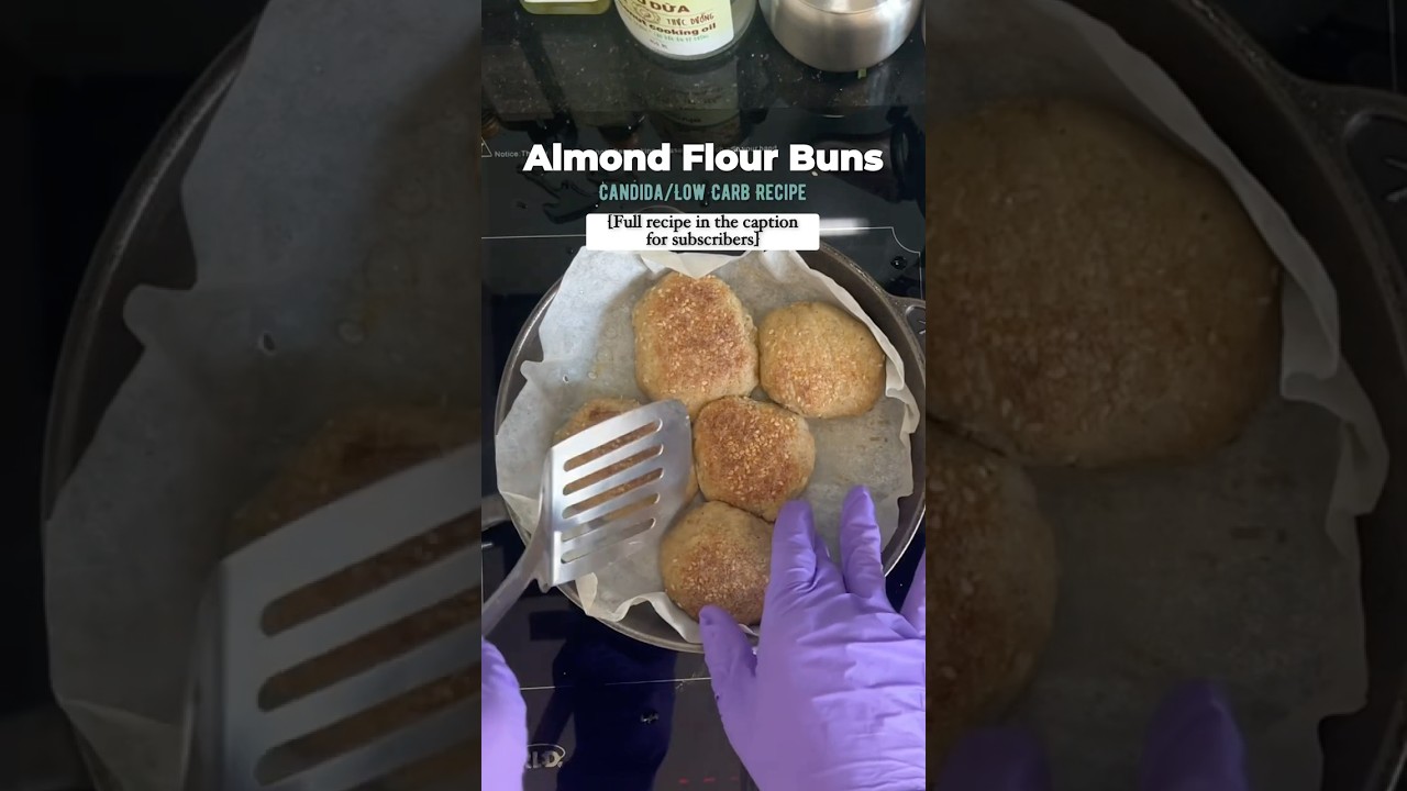 Almond flour Buns |Candida-Friendly & Low Carb (No baking soda, eggs or dairy) 