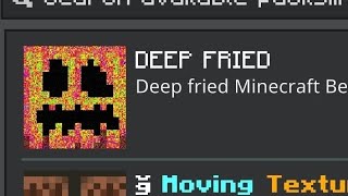 Deep fried texture pack with sounds mcpe 1.26+ & 1.21+