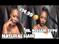 NO EDGES?NO PROBLEM |ONLY $14.99 HIGH PONYTAIL ON NATURAL HAIR | 4B, 4C HAIR TYPE[PROD. CERTIBEATS]*