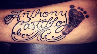 Baby footprint Tattoo Time lapse