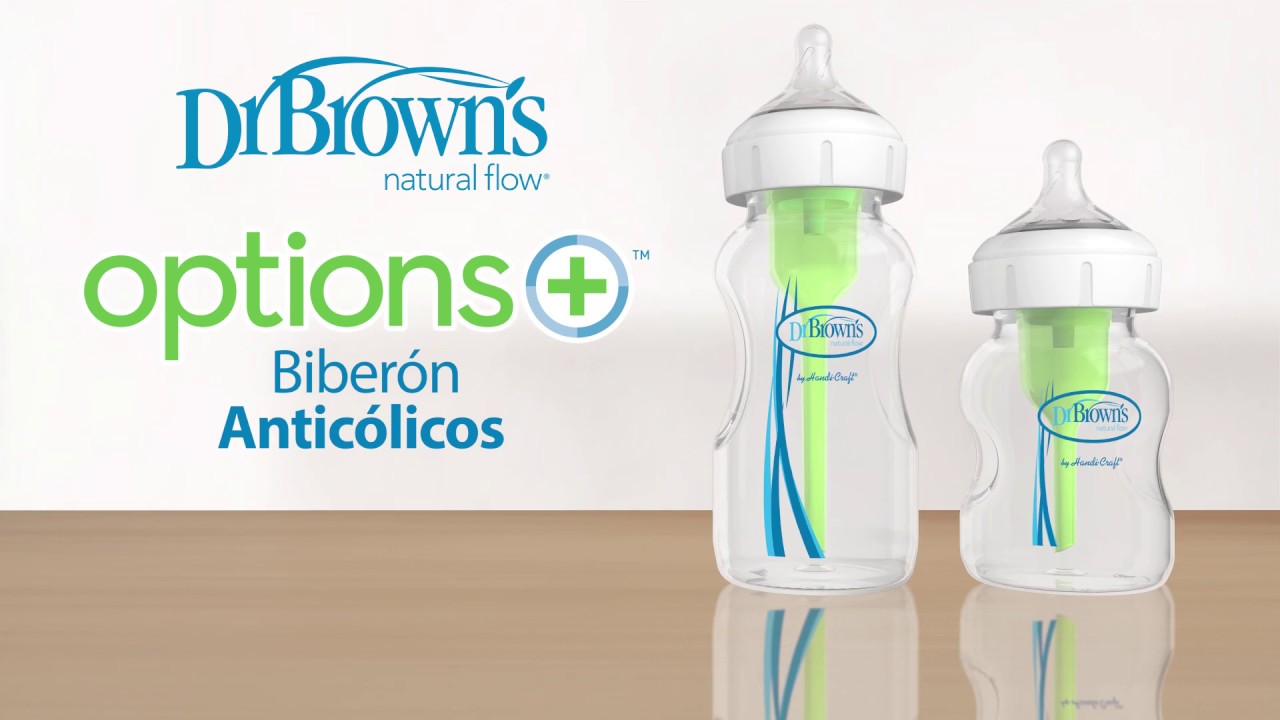 Biberón anticólico Options+ Formato Boca Ancha 150 ml Dr. Brown's · Dr.  Brown's · El Corte Inglés