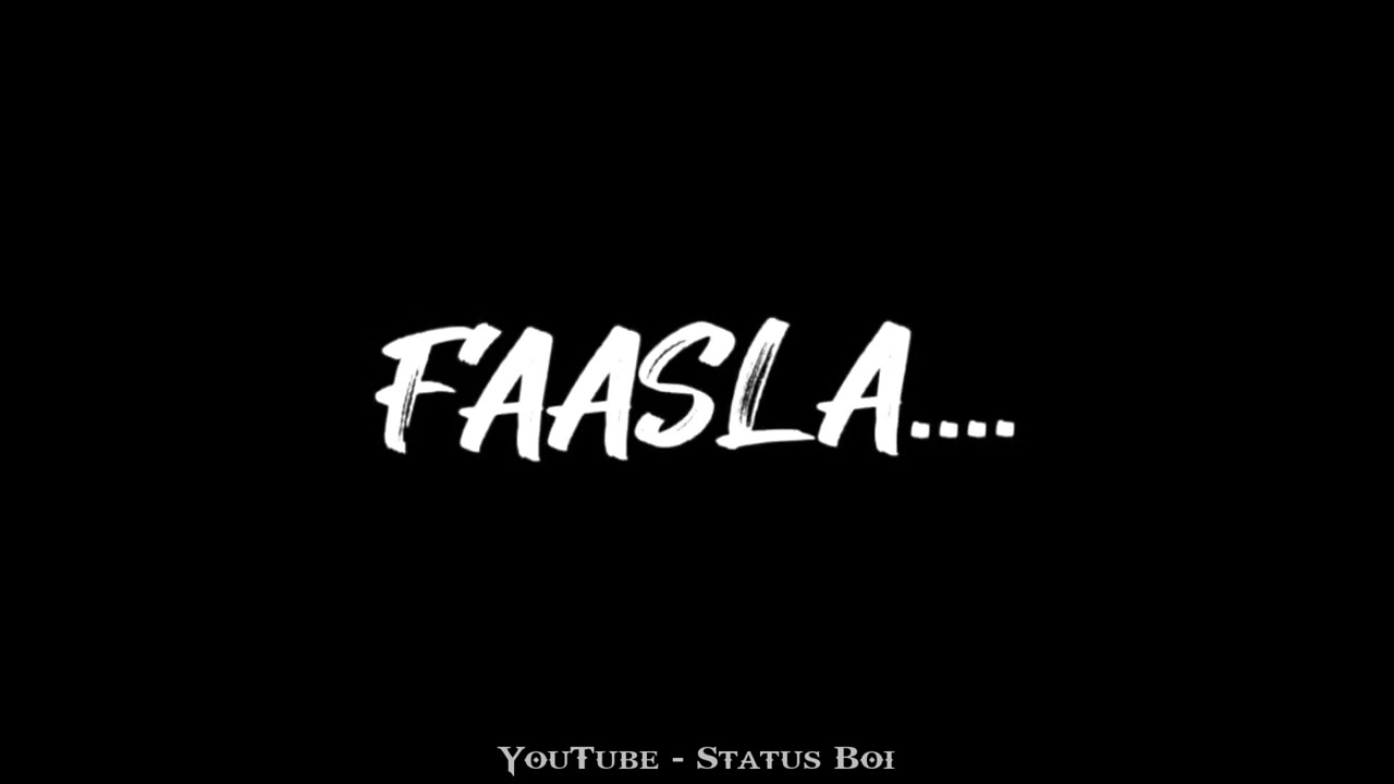 FAASLA - Darshan Raval 💙 Black Screen Whatsapp Status🤍 | Dard 2.0 | Youngveer |  Faasla Status 🥀