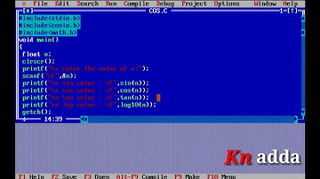 Math Function (log,Sin,Tan,abs,pow...) in C compiler -HINDI
