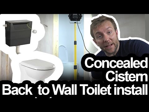 BACK TO THE WALL TOILET & CONCEALED CISTERN INSTALL - YouTube