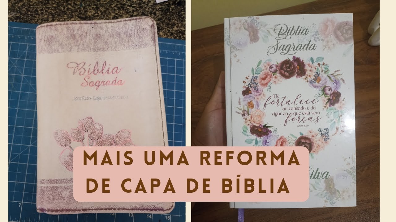 Mostrei mais uma Reforma de Capa de Bíblia com Lombada Exposta