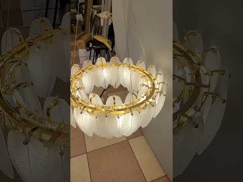 Сучасна підвісна люстра Artlight цоколь E14 ламп 8 шт колір Золотистий 21824/600GD, видео 1