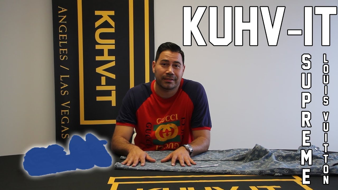 Louis Vuitton Supreme jeans turned into Vans by Kuhv-it