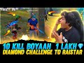 Raistar 10 Kills Solo Vs squad 1 Lakh Diamond challenge | GyanGaming Op Reaction | Garena Free Fire
