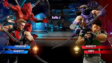 Firebrand & Hawkeye VS Hawkeye & Chris (Arcade Mode) - Marvel vs Capcom Infinite