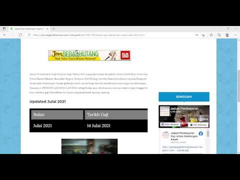Jadual Gaji Kakitangan Awam Bulan Julai 2021 Youtube