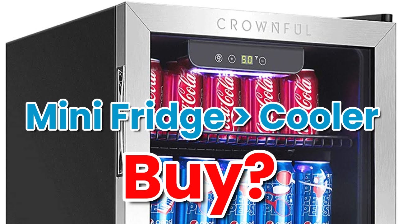 CROWNFUL Mini Fridge Cooler, 120 Cans Beverage Refrigerator with