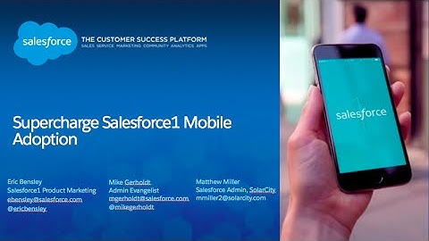 Webinar: Supercharge Salesforce1 Mobile Adoption