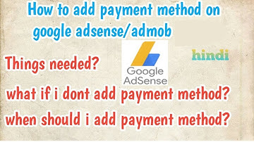 How to add payment method on google adsense/admob