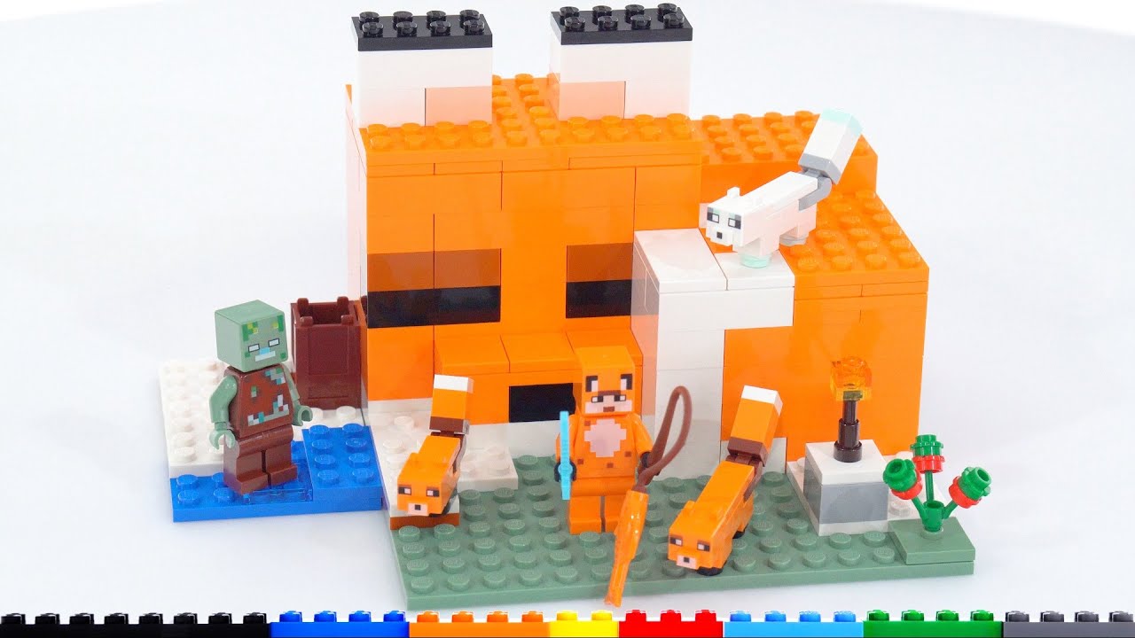 LEGO Minecraft The Fox Lodge 21178 review! Four foxes, only one is good