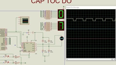 Sử dụng PIC16F887 điều khiển động cơ DC chạy 10 cấp độ, LED 7 đoạn hiển thị cấp tốc độ.