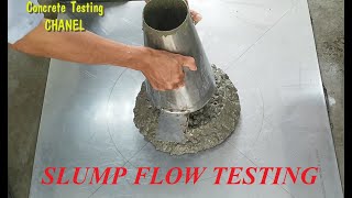 Slump Flow Test SCC Concrete