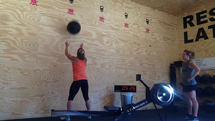 amanda priebe wall ball row workout