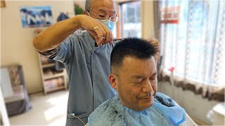 💈Relaxing Authentic Japanese Shave, Shampoo & Cut: Mr. Azuma at Mr. Ikeda's Barber Shop