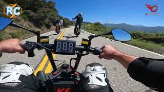 75mph K6 HyperScooter ride up Mt Baldy with Marty, Dawn and the gang.