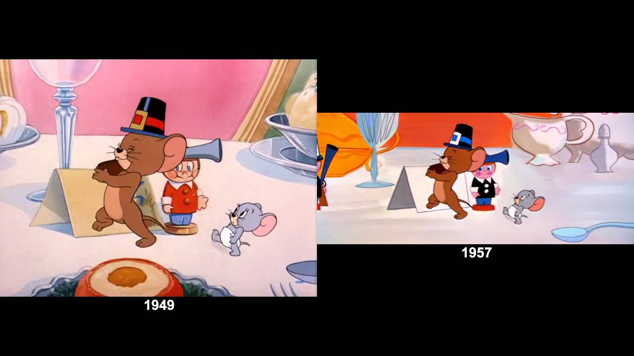 Tom and Jerry in 1949/1957 (video comparison, no audio because WBTV)