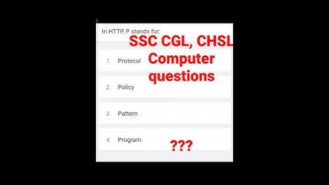 SSC CGL CHSL exam! computer questions #study #ssc #youtubeshorts