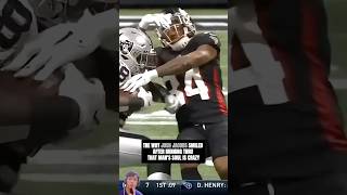 JOSH JACOBS RAN RIGHT THROUGH HIM 😳🏈 #football #joshjacobs #beastmode