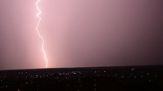 Burza na obrzeżach Tychów złapana z centrum Tychów, oraz Burza nad Czechowicami dnia 06.06.2024