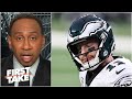 Stephen A. advises the Eagles to run more & let Carson Wentz throw less | First Take