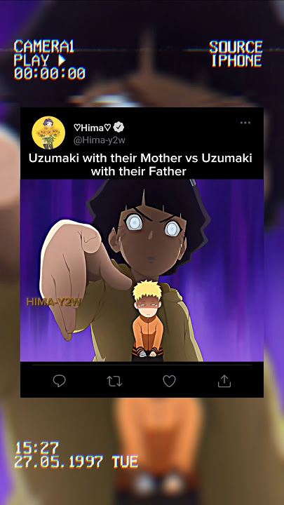 Uzumaki with their Mother vs Father ❤️☠️ #anime #naruto #boruto #himawari #hinata #kushina #minato