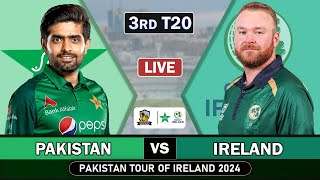 PAKISTAN vs IRELAND 3rd T20 MATCH Live SCORES | PAK VS IRE LIVE COMMENTARY | PAK LAST 2 OVERS