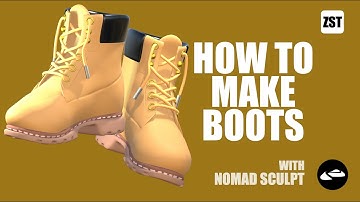 How to make 3D BOOTS | NOMAD SCULPT|