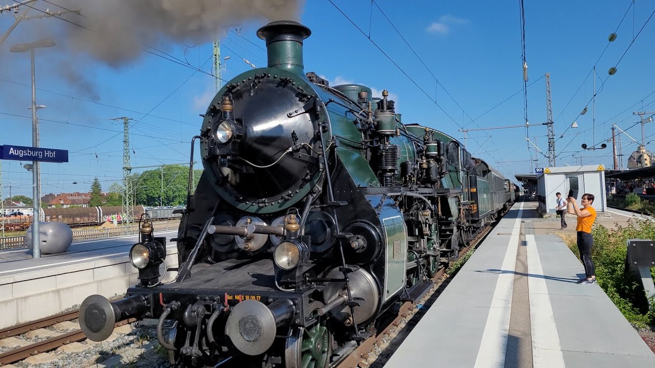 Bayerische S3/6 3673 (18 478) Bodensee-Express 3 Nördlingen - Lindau 10.06.2023 4k60fps