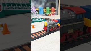ASMR Unboxing Setup Steam Train Engine #shortvideo #train #asmrsounds #traintoys #asmrunboxing