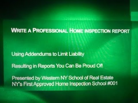 Write a Professional Home Inspection Report