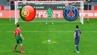 PORTUGAL VS PSG l RONALDO, MESSI, NEYMAR, HAALAND l FC 24 PENALTY SHOOTOUT