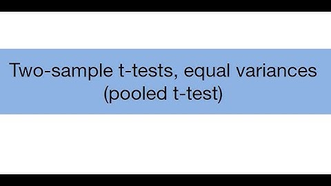 Topic 8.2: Two sample t-test, equal variances