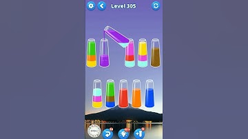 Water Sort Puzzle Game Level 305 #watersortpuzzle #watersortgame #mobilegame #colorpuzzle #games