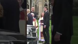 Barron Trump attended his grandmother's funeral amalija knavs #barrontrump #trump