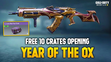 YEAR OF THE OX FREE 10 CRATES OPENING | TRYING MY LUCK ON CRATES FOR AK47 CALL OF DUTY MOBILE