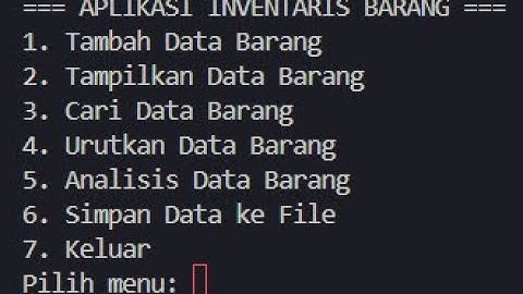 EAS Pemrograman Lanjut - B || Aplikasi Inventaris Barang