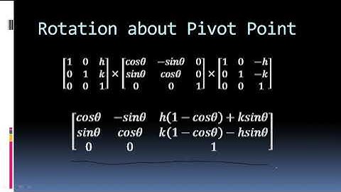 Composite Transformations & 2D Rotation about Pivot Point